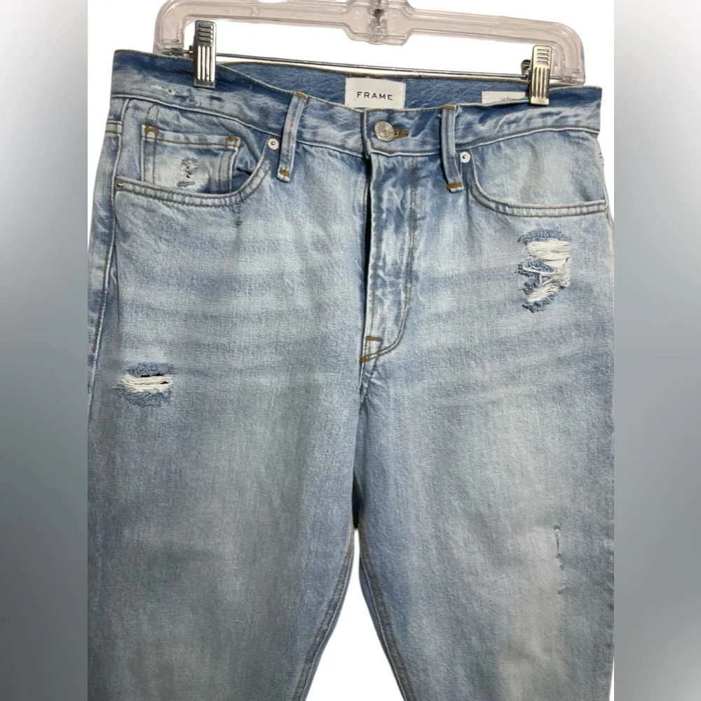 FRAME Jeans size‎ 29 Le Piper High Rise Light Wash Raw Hem Jeans 🩵🩵